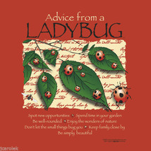 Ladybug T-shirt S 2XL Advice Organic Cotton NWT Short Sleeve Red New - £17.76 GBP