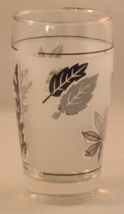 Libbey Glass - Frosted, Black and Silver Leaves - Pre-Owned - £6.04 GBP