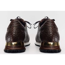 The Bomba Brown Crocodile Leather Men Sneaker image 4