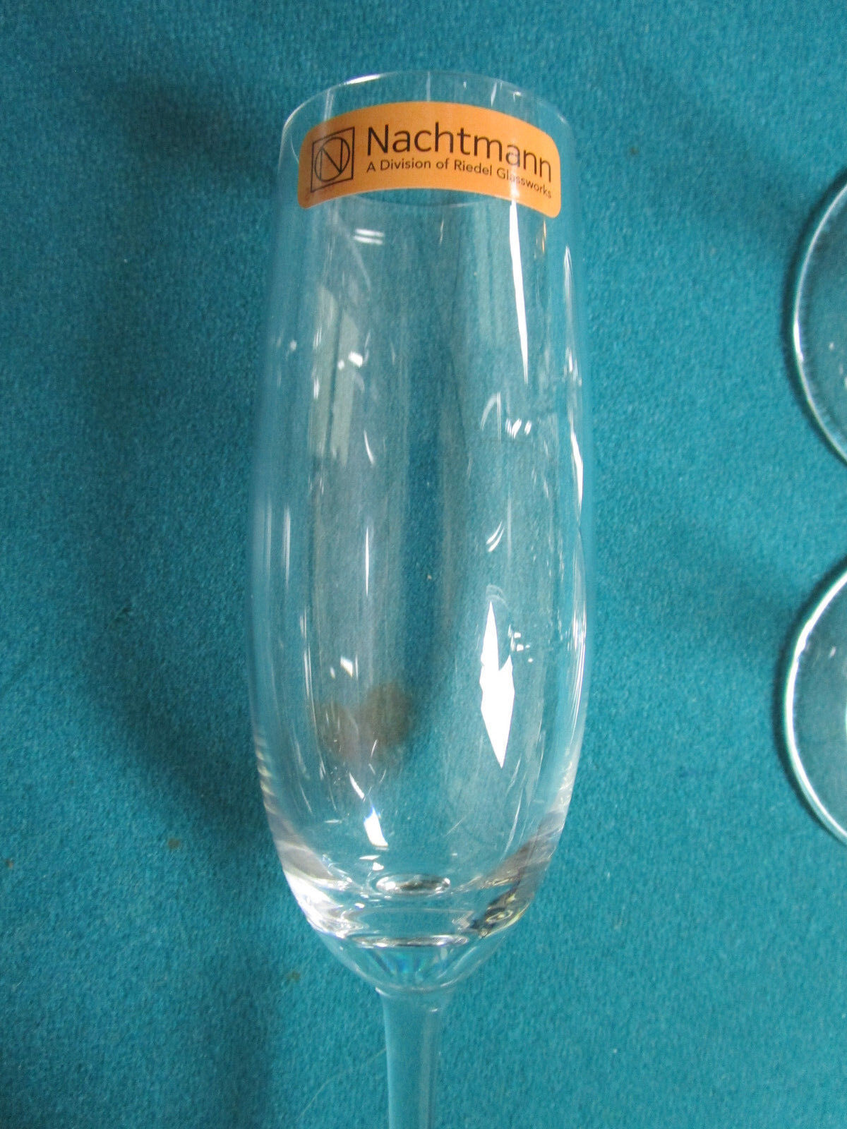 NACHTMAN TYROL CRYSTAL 3 GLASSWARE GLASSES CHAMPAGNE FLUTES 9 1/4&quot; - $38.60