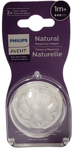 Philips Avent Natural Response Nipple Flow 3 1M+ 2 Ct. Baby Bottle - $8.73