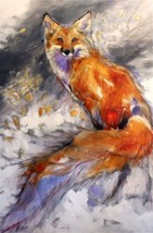 Amy Lay The Grey Wind Fox Giclee on Canvas - $3,336.55 MXN