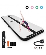 10 Feet Inflatable Gymnastics Tumbling Mat with Pump -Black - Color: Black - €173,56 EUR
