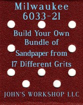 Build Your Own Bundle Milwaukee 6033-21 1/4 Sheet No-Slip Sandpaper - 17 Grits! - $0.99