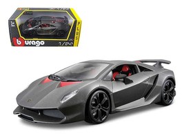 Lamborghini Sesto Elemento Matt Grey 1/24 Diecast Car Model by Bburago - $1,652.48 MXN