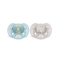 Philips AVENT Ultra Soft Pacifiers 6 to 18m Sensitive Skin Carrying Case 2Pk - £6.96 GBP