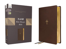 Nasb, Wide Margin Bible, Leathersoft, Brown, Red Letter, 1995 Text, Comf... - £96.65 GBP