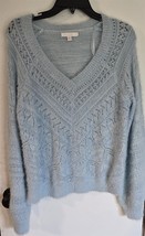 Womens M Lauren Conrad Powder Blue V-Neck Sweater - €16,21 EUR