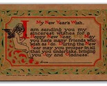 My New Years Wish Poem Bon Ton UNP DB Postcard A16 - £3.98 GBP