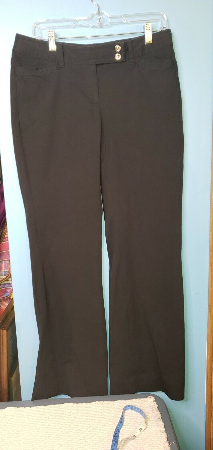 Primary image for White House Black Market Modern Boot Womens Dress Pants Flat Front Black Size 8R