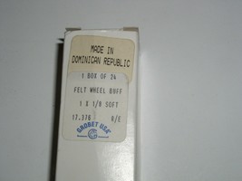 Grobet Felt Wheel Buffs Dental Lab 1 Inch X 1/8 Inch Soft Box Of 20 Count - $12.99