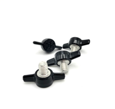 M8 x 10mm Black T bolt Thumb Screw Butterfly Wing Stainless Steel 1 1/2&quot; Knob - £9.95 GBP+