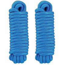 Double Braided Nylon Dock Lines 4840 Lbs Breaking Strength (L: 25 Ft. D: 1/2 Inc - £38.36 GBP