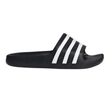 adidas Kid&#39;s Unisex Adilette Aqua Water Shoe Black White Size 5 - $29.99