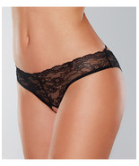 Adore Crush Lace Open Panty Black One Size - $12.54