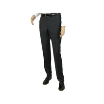 Mens MANTONI Flat Front Pants 100% Wool Super 140's Classic Fit 46306-3 Charcoal image 4