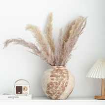 Rustic Ceramic Farmhouse Vase, Large Boho Style for Pampas Grass &amp; Flowers - $548.80 MXN