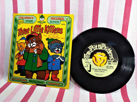 Neat Vintage 1970&#39;s Three Little Kittens Vinyl 45rpm Childrens Peter Pan... - $10.00
