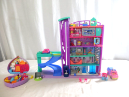 Polly Pocket Pollyville Mega Mall Mattel 6 levels +  Ice Cream Truck  +  Shani A - £22.63 GBP