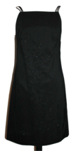 Sangria Dress Womens 8 Black Back Zipper Zip Up lined Strappy Midi Vinta... - £28.78 GBP