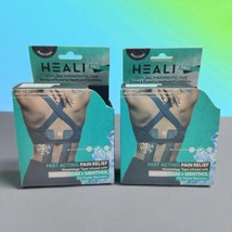 2x Heali Precut Kinesiology Tape Infused Magnesium Menthol 20 Strips Bla... - $33.94