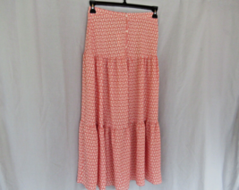 Max Studio skirt long ruffled button up Small coral pink floral  New MSRP $98 - £20.88 GBP