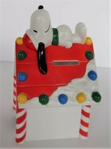 Vtg Peanuts Snoopy Whitmans Candy Plastic Bank United Feature Syndicate - £11.79 GBP