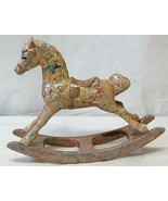 RARE Large 14&quot; x 17&quot; MIKASA Decoupage Ceramic Rocking Horse Great Child ... - £112.42 GBP