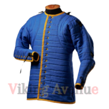 Medieval Viking Gambeson Padded Protective Armor Full Sleeve Cotton Fabric LarpA - £57.17 GBP+