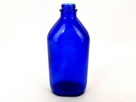Vintage 16 Ounce Phillips Milk of Magnesia Glass Bottle, Cobalt Blue, Dot Coded - £11.68 GBP