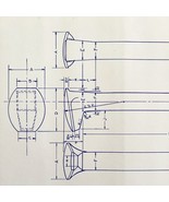 1951 Railroad Bangor Aroostook Throat Cut Track Rail Spike Blueprint H16... - $118.11