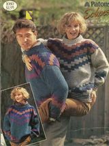 1990 Patons Knit  Echoes Shetland Tweed  Booklet in English and French  - $4.00