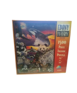 Sunsout Ebony And Ivory Graeme Stevenson 1500 Pc Puzzle Animals 24&quot;x33&quot; ... - £21.78 GBP