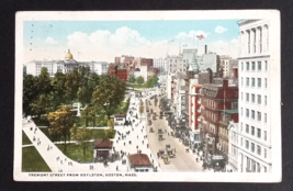 Tremont Street from Boylston Aerial View City Old Cars Boston MA Postcar... - £3.92 GBP