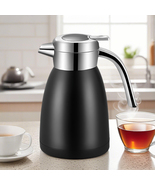 SOGA 1.2L Stainless Steel Insulated Vacuum Flask Coffee Water Jug Thermal Black
