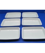 Wedgwood Korean Air KwangJuyo 7.5&quot;X4.5&quot; White Rectangular Dishes Set Of ... - £74.95 GBP