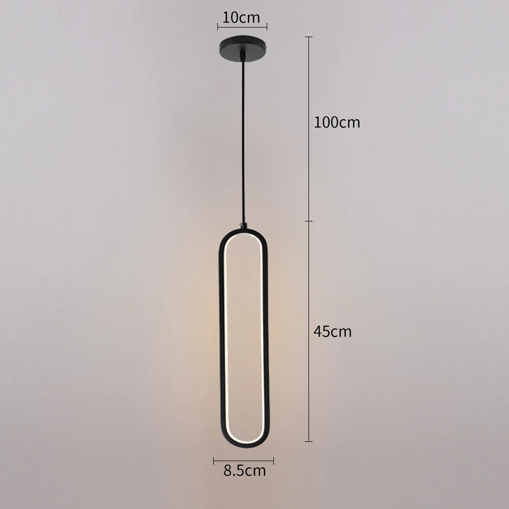  LED Pendant Light Adjustable Line Strip Hanging Lamp for Living Room room side  - £165.31 GBP