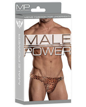 MENS MALE POWER LEOPARD WONDER THONG UNDERWEAR ANIMAL PRINT - $19.99