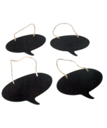 Chalkboard Tags Thought Bubbles Hanging Black Jute Wedding Party 4 New O... - $244.84 MXN