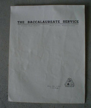 1967 Wilson High School Graduation Baccalaureate Service Booklet - $26.52 CAD