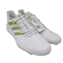 Adidas Adizero Afterburner White/Gold Molded Baseball Cleats Mens Size 14 H00972 - $44.04