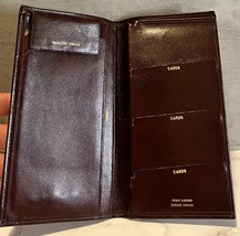 VTG Prince Gardner Leather Travel Wallet Genuine Cowhide Bi Fold A6 - $18.37