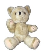 Teddy Bear Cream Color Plush Animal Movable Head Legs 10 inches Jointed - $16.17 CAD