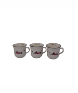 Set of 3 Pfaltzgraff Snow Village Coffee Mugs Angel Christmas - $20.53 CAD