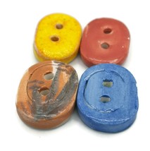 4Pcs Assorted Oval Sewing Buttons Lot, Large Buttons For Crafts, Coat, Scrapbook - £19.97 GBP