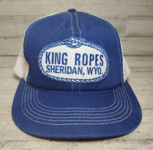 King Ropes Sheridan Wyoming Mesh Snapback Trucker Hat Cap Blue Patch K P... - $23.74