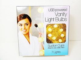 Vanity Mirror Light Bulbs USB Portable LED Lights Makeup String Lighting 7 LEDS - £10.49 GBP