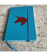 Unicorn Notebook Journal Turquoise Satin Bookmark,  Writing - £13.11 GBP