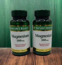 2x Natures Bounty Magnesium 500mg Tablets 100 Each Bone Muscle Health EXP 8/25 - $29.39