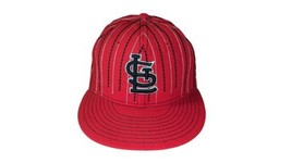 New Era 59Fifty St. Louis Cardinals Fitted Hat Red Men&#39;s 7 1/2 MLB 100% Wool  - £9.16 GBP